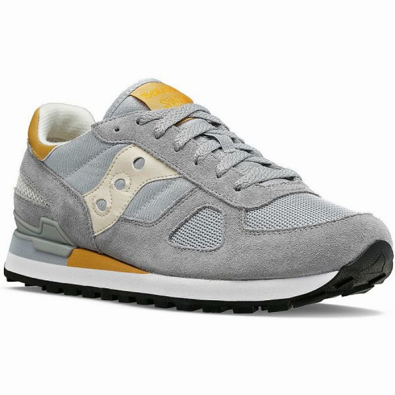 Men's Saucony Shadow Original Sneakers Grey / Brown | VXLDYMR-28