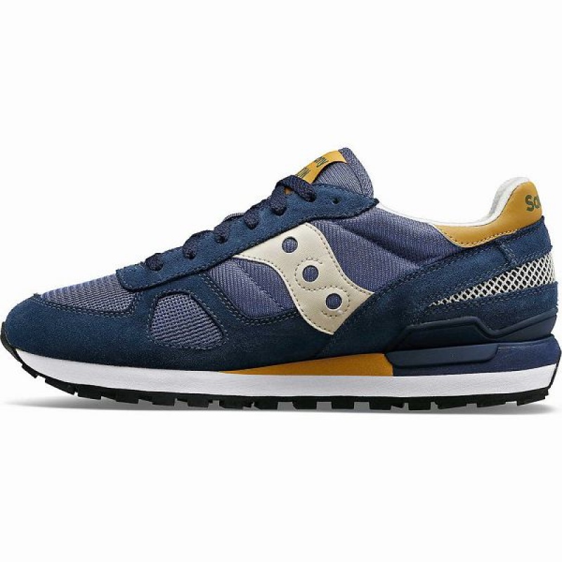 Men's Saucony Shadow Original Sneakers Navy / Brown | SFJUVGY-19