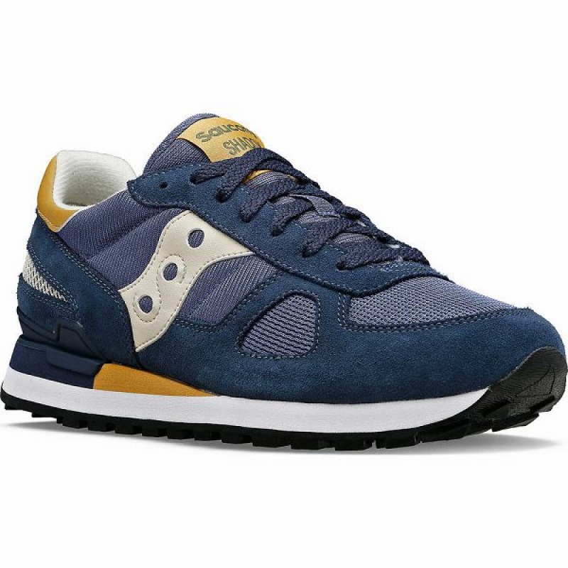 Men's Saucony Shadow Original Sneakers Navy / Brown | SFJUVGY-19