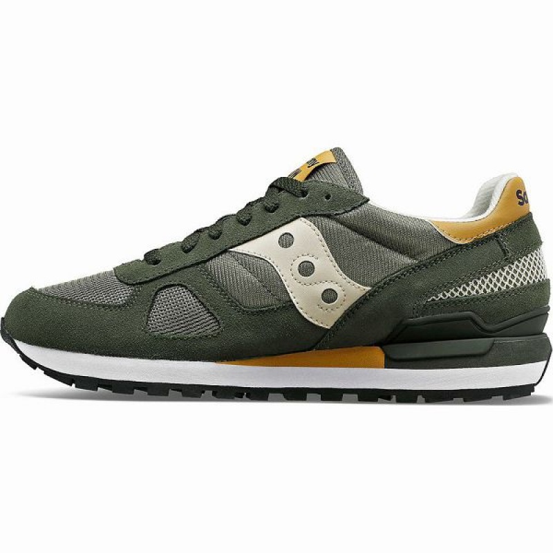 Men's Saucony Shadow Original Sneakers Olive / Brown | AQKFXLB-43