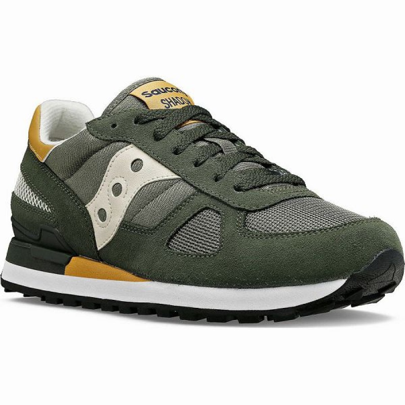 Men's Saucony Shadow Original Sneakers Olive / Brown | AQKFXLB-43