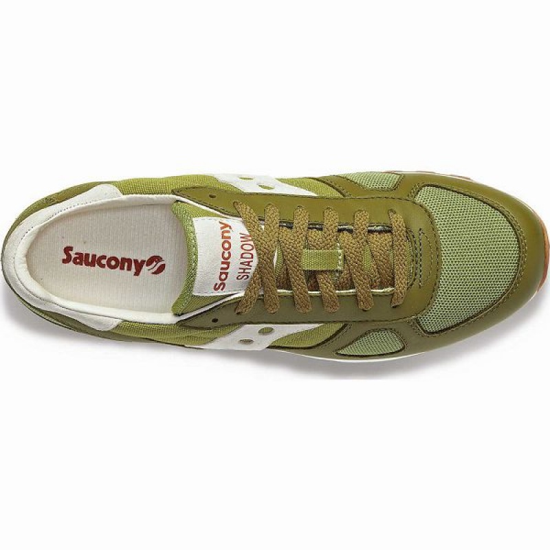 Men's Saucony Shadow Original Sneakers Olive / White | MZHQOSX-01