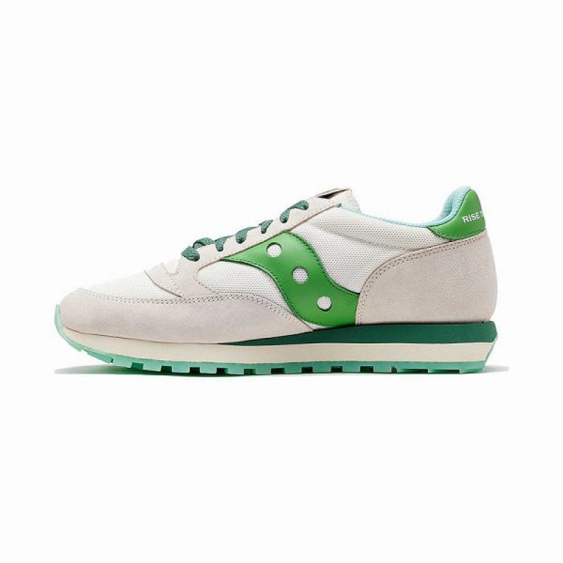 Men's Saucony Shamrock Jazz 81 Sneakers White / Green | CLJBQOV-87