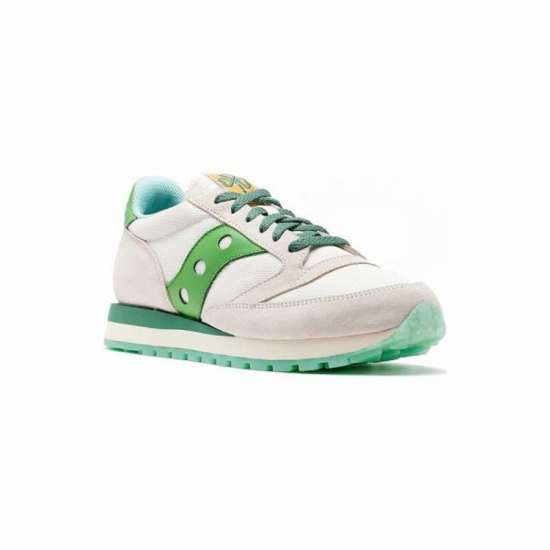 Men's Saucony Shamrock Jazz 81 Sneakers White / Green | CLJBQOV-87