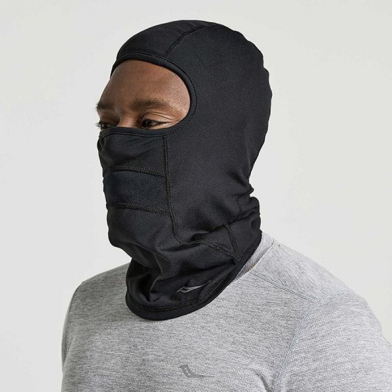 Men\'s Saucony Solstice Balaclava Headband Black | WCQJVKS-30