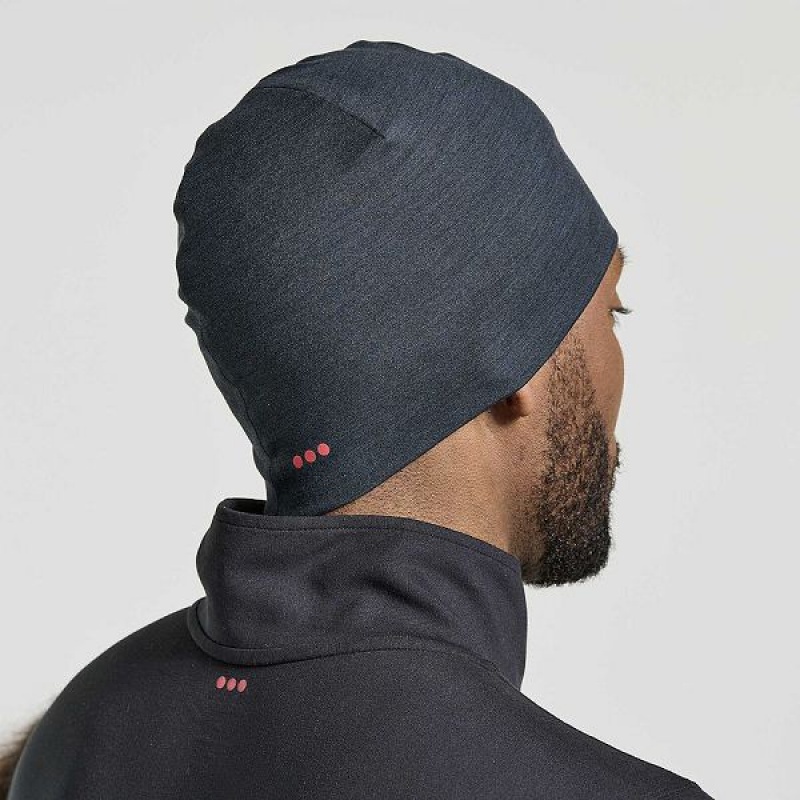 Men's Saucony Solstice Beanie Black | SEJHQUO-16