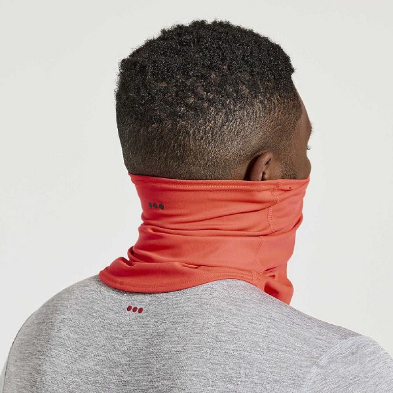 Men's Saucony Solstice Gaiter Neck Warmer Red | LMVHOJD-39