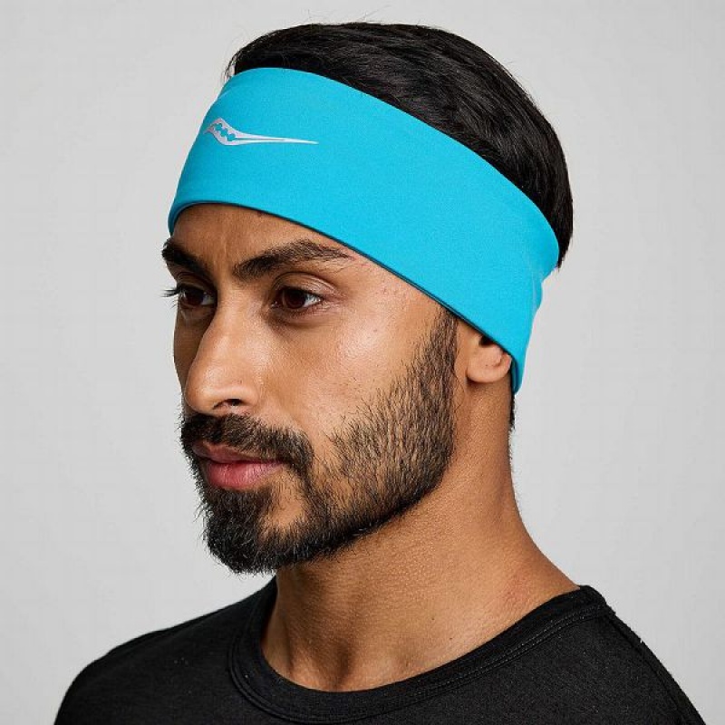 Men\'s Saucony Solstice Headband Blue | NIWHMSC-93