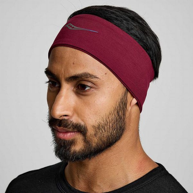 Men\'s Saucony Solstice Headband Red | MGTNRVX-34