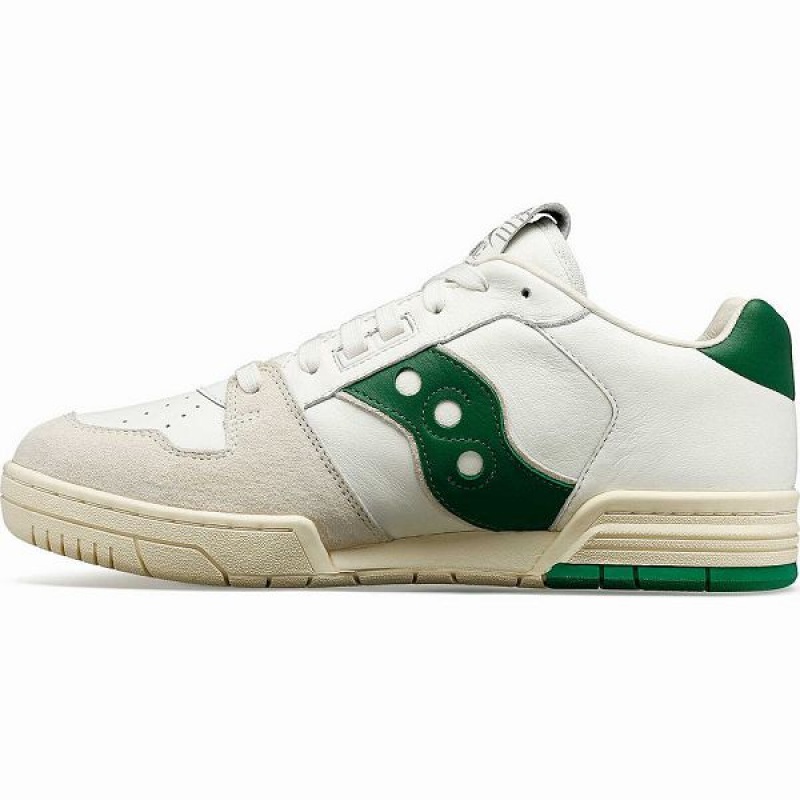 Men's Saucony Spot-Bilt™ Sonic Low Premium Sneakers Beige / Green | RMHIFBP-63