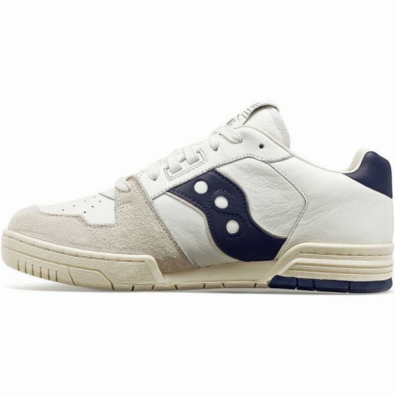 Men's Saucony Spot-Bilt™ Sonic Low Premium Sneakers Beige / Blue | KFSHCIV-90