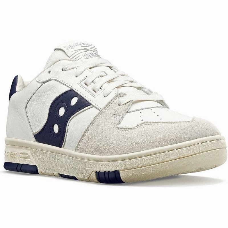 Men's Saucony Spot-Bilt™ Sonic Low Premium Sneakers Beige / Blue | KFSHCIV-90