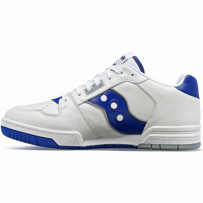 Men's Saucony Spot-Bilt™ Sonic Low Sneakers White / Royal | IWSCJBH-04