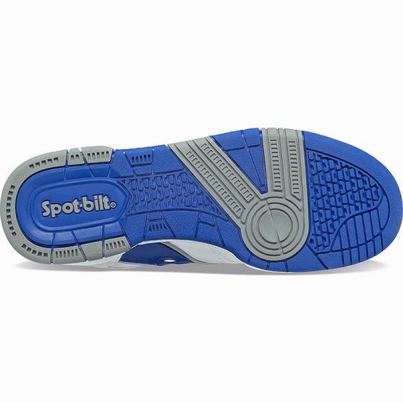 Men's Saucony Spot-Bilt™ Sonic Low Sneakers White / Royal | IWSCJBH-04