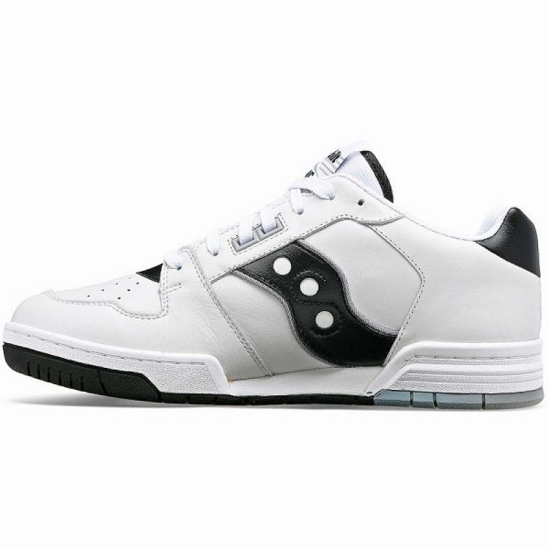 Men's Saucony Spot-Bilt™ Sonic Low Sneakers White / Black | LWGVUSZ-08