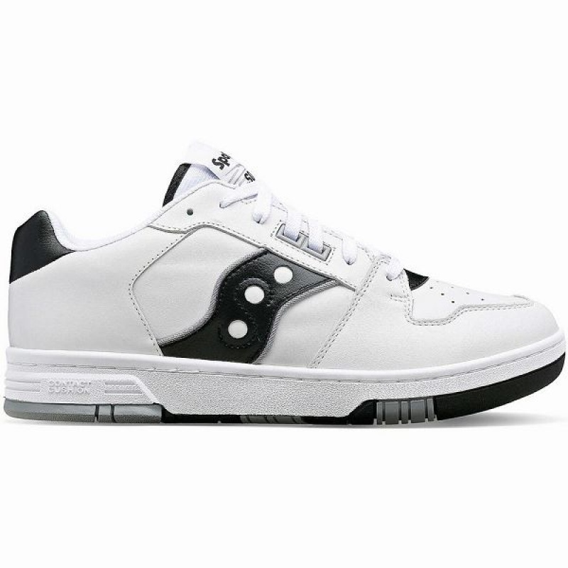 Men\'s Saucony Spot-Bilt™ Sonic Low Sneakers White / Black | LWGVUSZ-08