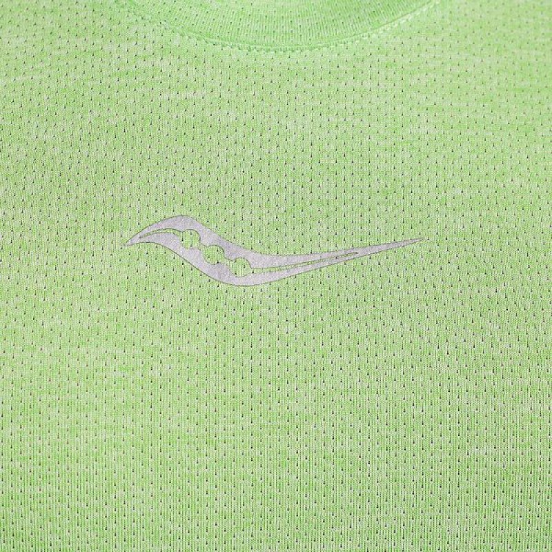 Men's Saucony Stopwatch Graphic Singlet Tank Top Green | UAZBMTJ-49