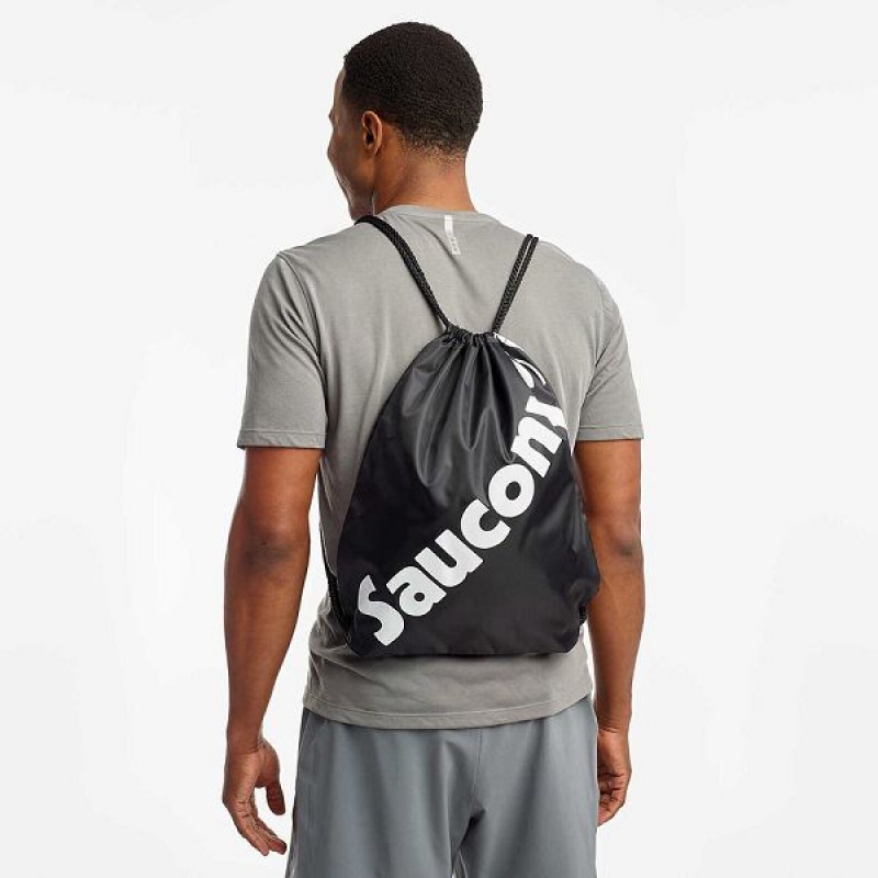 Men's Saucony String Bags Black | BITSWYL-43