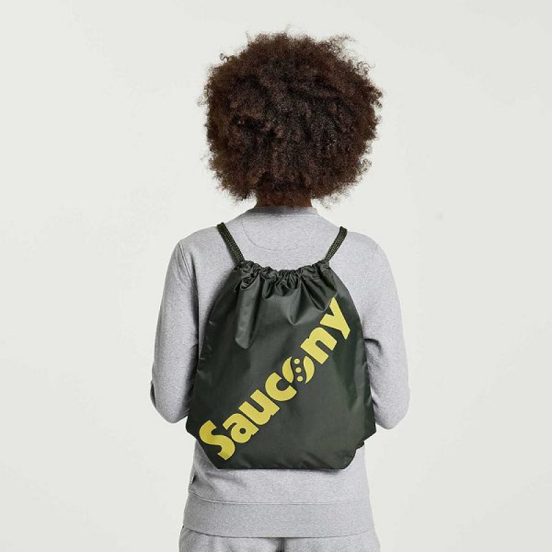 Men's Saucony String Bags Dark Green | VIEWCDT-72