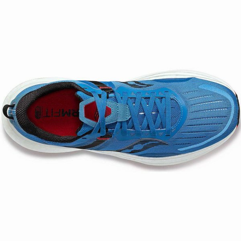 Men's Saucony Tempus Running Shoes Blue / Red | CFQHPDY-52