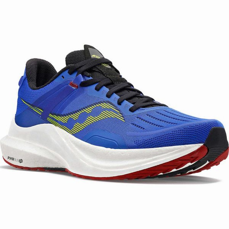 Men's Saucony Tempus Running Shoes Blue | RXSTBNE-05