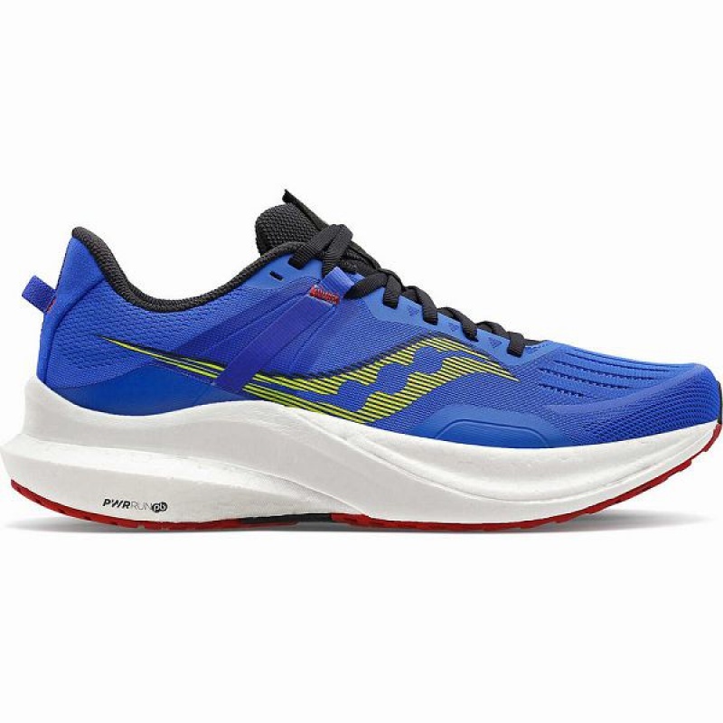 Men\'s Saucony Tempus Running Shoes Blue | RXSTBNE-05