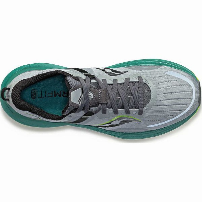 Men's Saucony Tempus Running Shoes Grey / Green | SPUXWCB-46