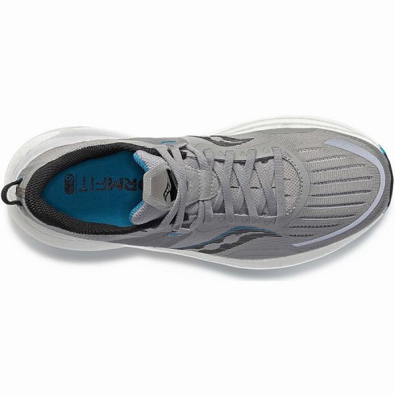 Men's Saucony Tempus Running Shoes Grey / Blue | NXSWMLJ-96