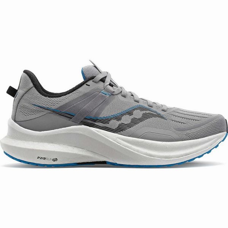 Men\'s Saucony Tempus Running Shoes Grey / Blue | NXSWMLJ-96