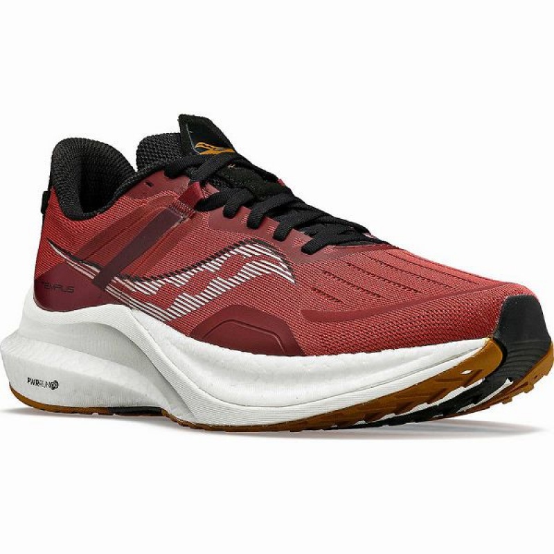 Men's Saucony Tempus Running Shoes Red / Black | NJCMXQR-94