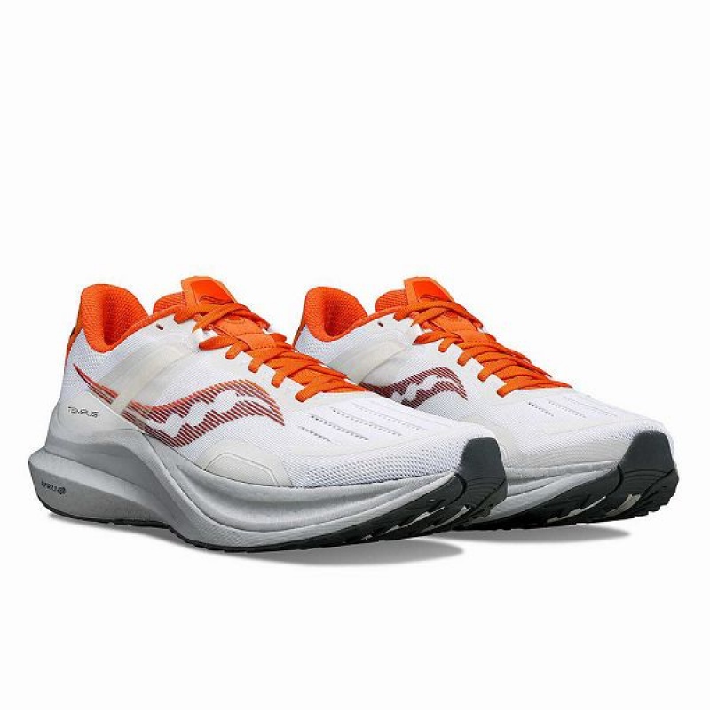 Men's Saucony Tempus Running Shoes White | PLZHURY-39