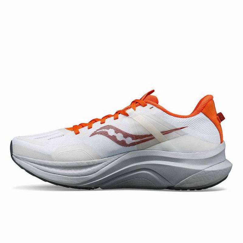 Men's Saucony Tempus Running Shoes White | PLZHURY-39