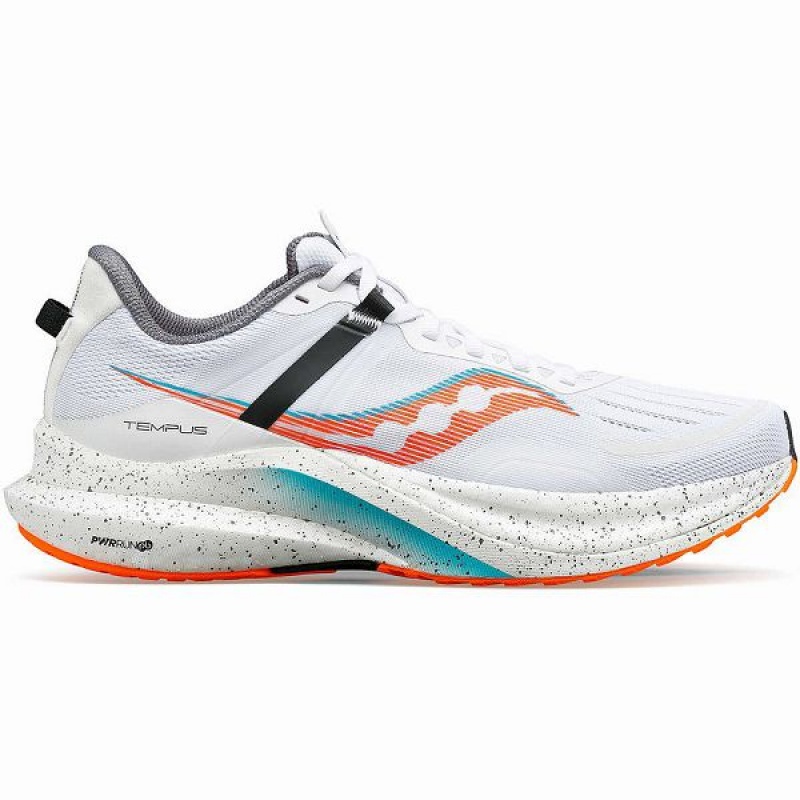 Men\'s Saucony Tempus Running Shoes White | CTGZHWS-80