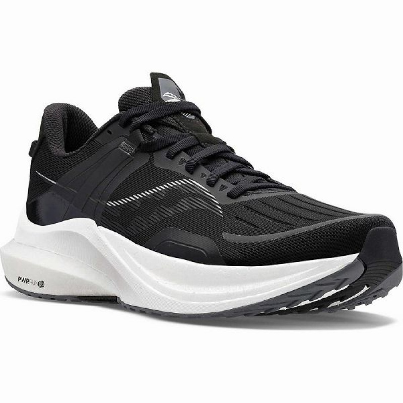 Men's Saucony Tempus Wide Running Shoes Black | UEOFQBH-34