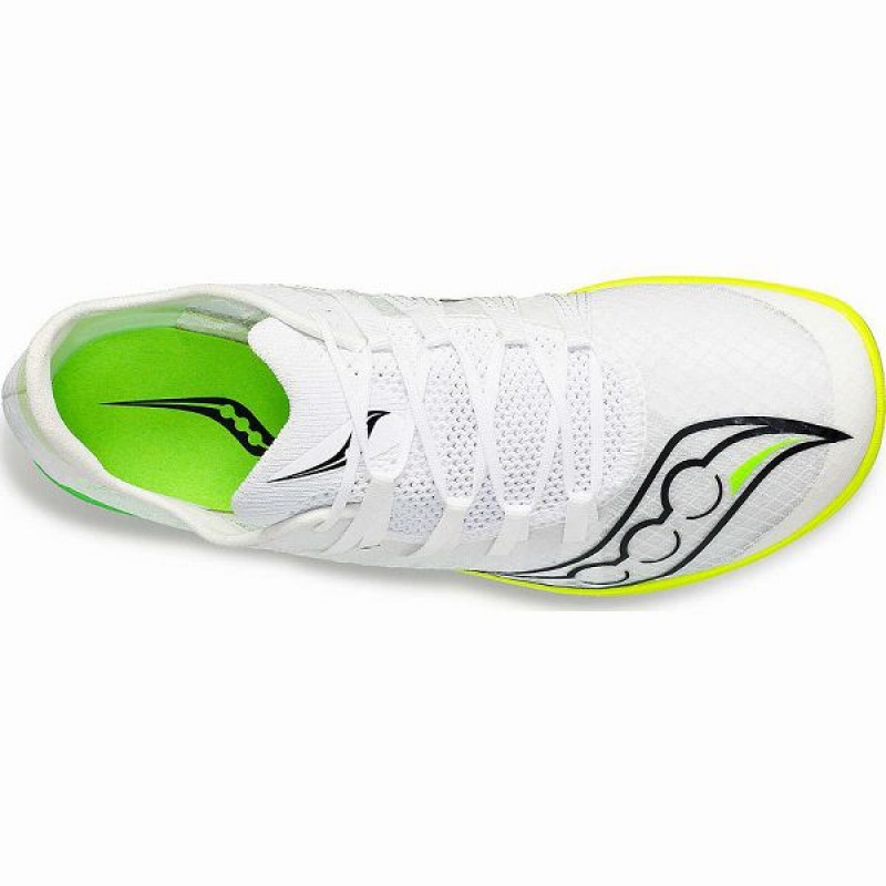 Men's Saucony Terminal VT Spikes Shoes White / Green | VWDQPSO-36