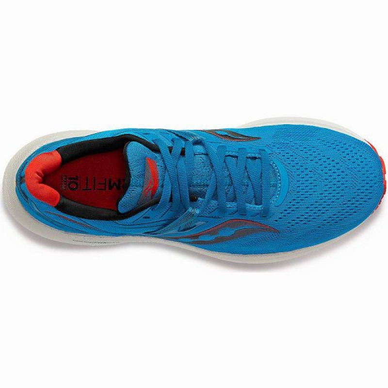 Men's Saucony Triumph 20 Running Shoes Blue | AHRBQUZ-45