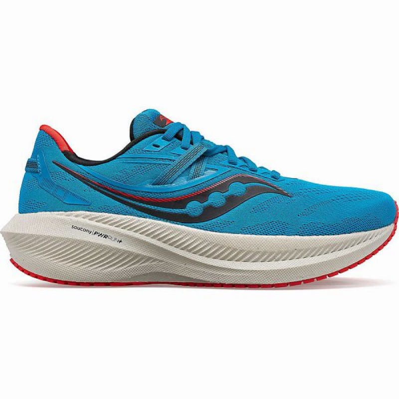 Men\'s Saucony Triumph 20 Running Shoes Blue | AHRBQUZ-45