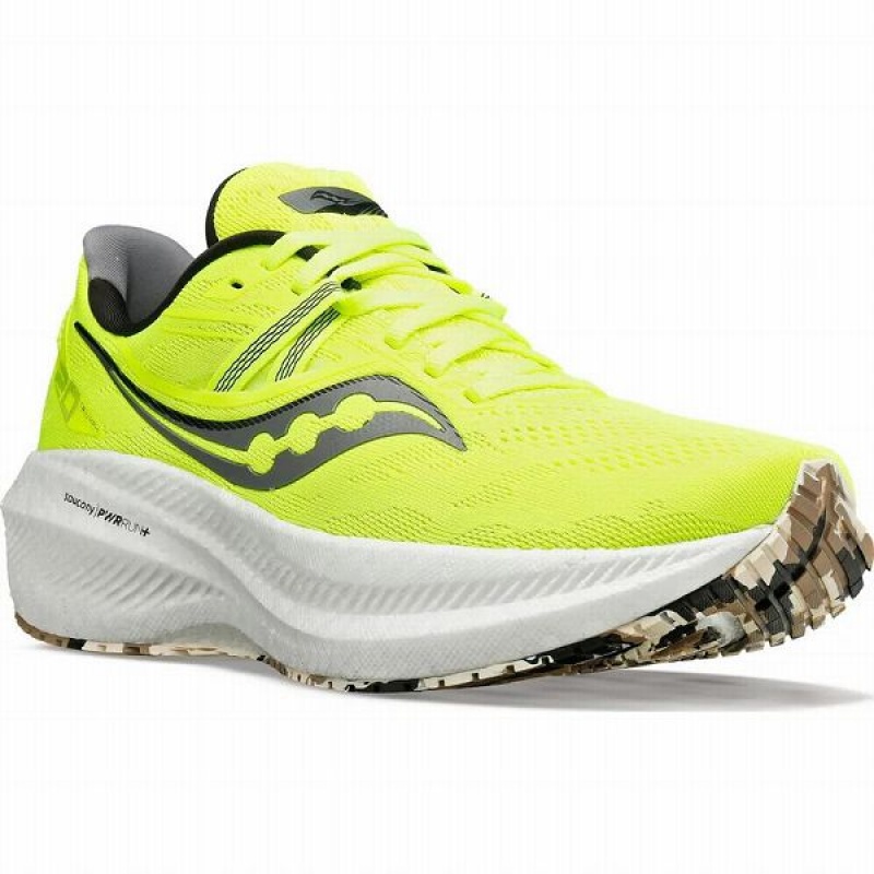 Men's Saucony Triumph 20 Running Shoes Green | HKDQZEB-70