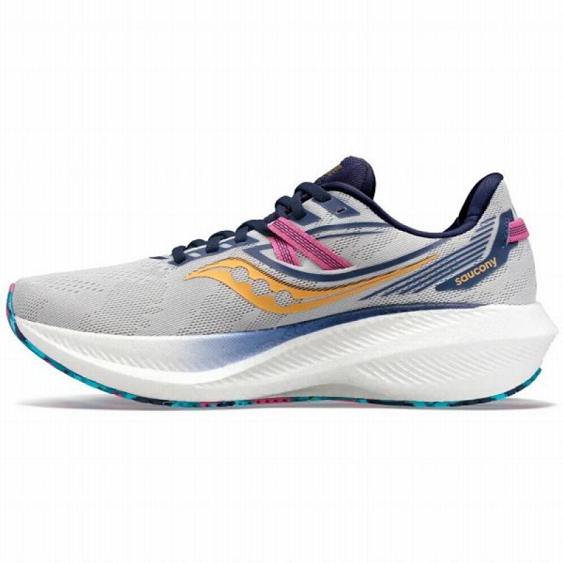 Men's Saucony Triumph 20 Running Shoes Grey / Gold | IVWMFDA-86