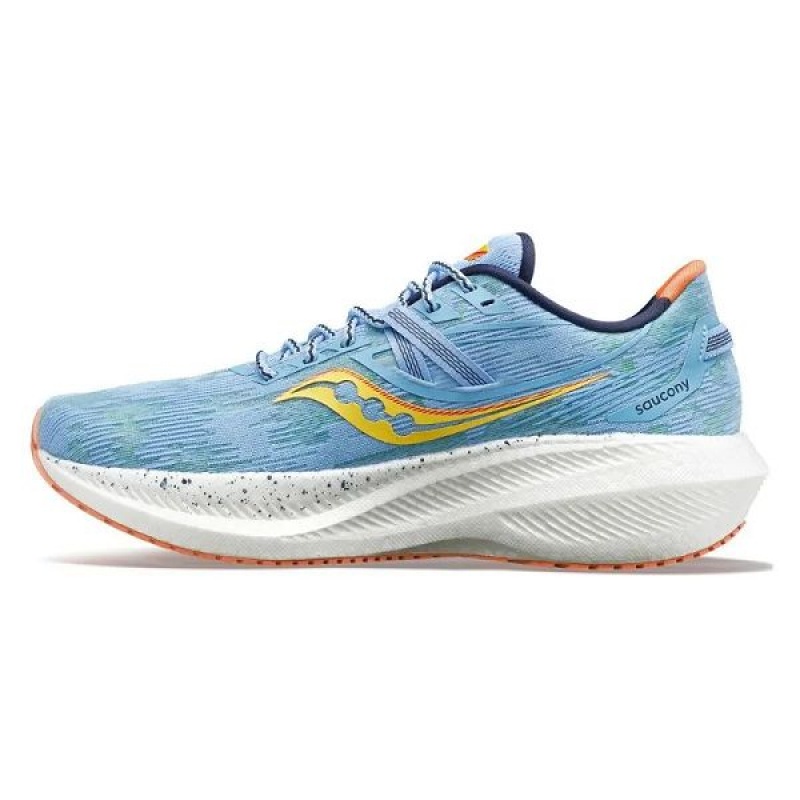 Men's Saucony Triumph 20 Running Shoes Light Blue / White | FNHJOKE-03