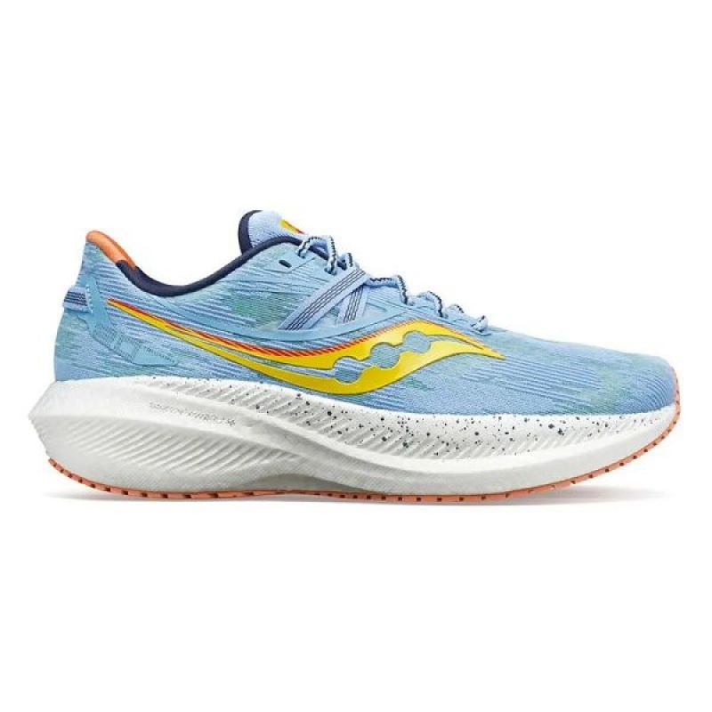 Men\'s Saucony Triumph 20 Running Shoes Light Blue / White | FNHJOKE-03