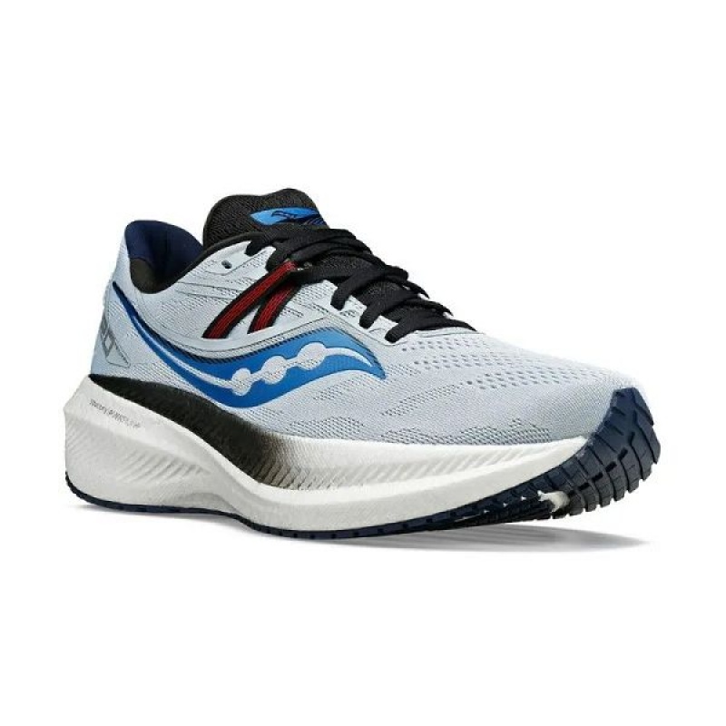 Men's Saucony Triumph 20 Running Shoes Light Blue / Black | MHRBTJY-10