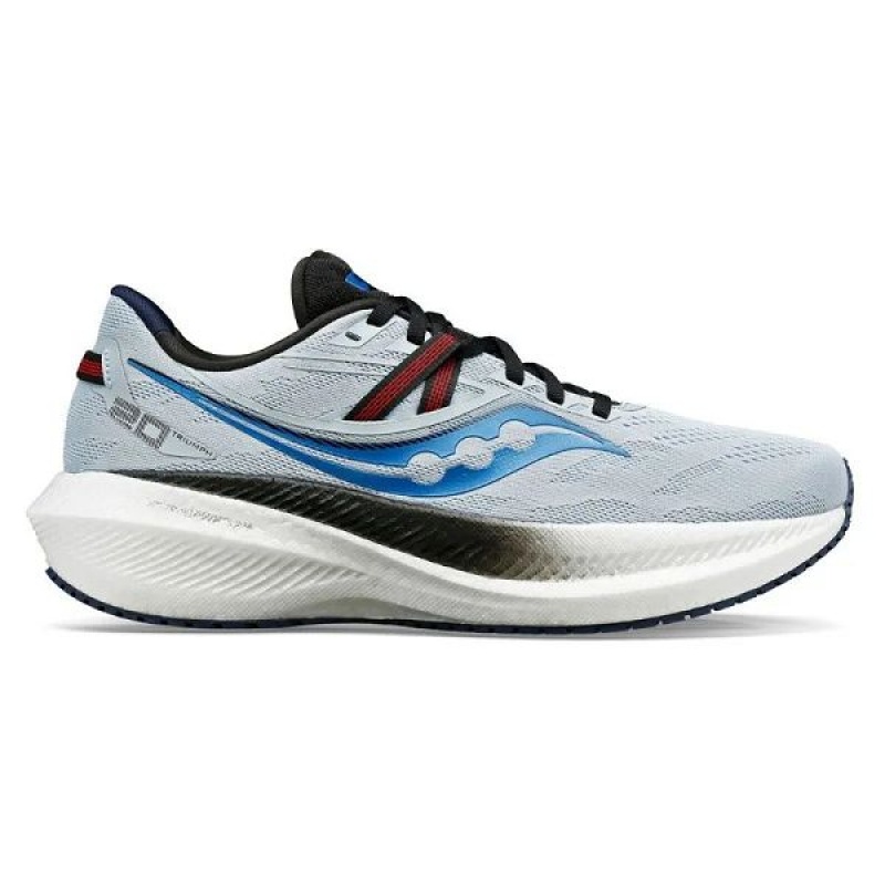 Men\'s Saucony Triumph 20 Running Shoes Light Blue / Black | MHRBTJY-10