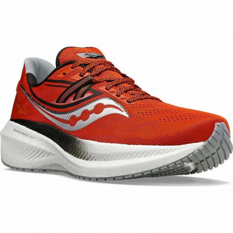 Men's Saucony Triumph 20 Running Shoes Red | FZHMTLP-47