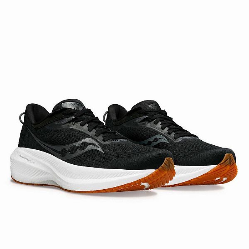 Men's Saucony Triumph 21 Running Shoes Black | ZDTIEWC-25