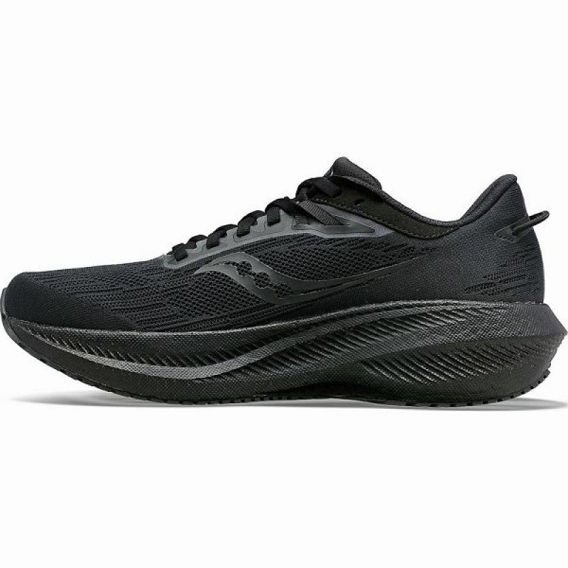 Men's Saucony Triumph 21 Running Shoes Black | SVXEKHF-59