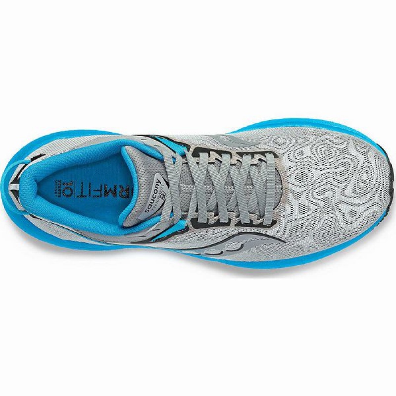 Men's Saucony Triumph 21 Running Shoes Bule Silver | UXEAWHY-52