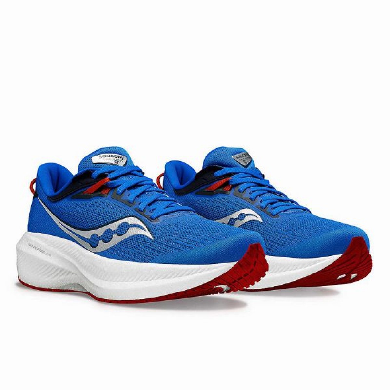 Men's Saucony Triumph 21 Running Shoes Deep Blue / Silver | OWDCXFZ-29