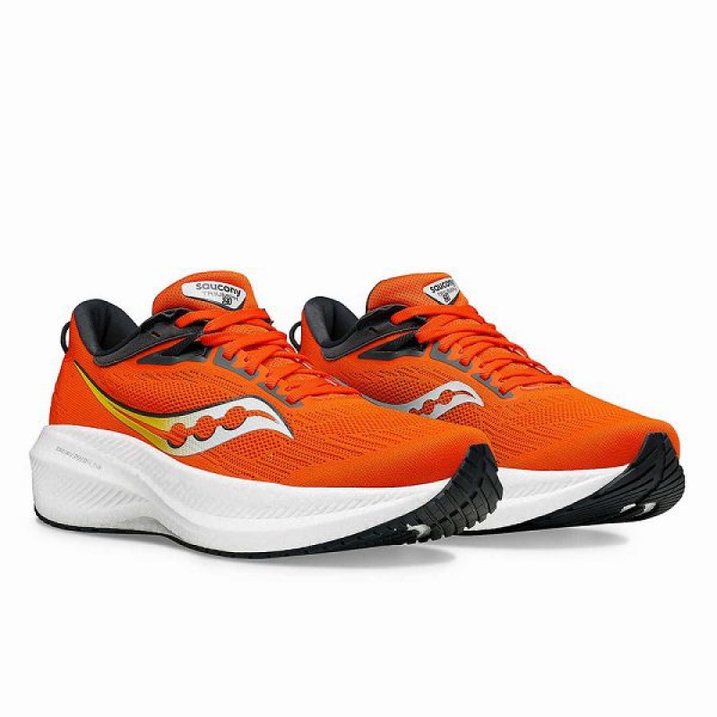 Men's Saucony Triumph 21 Running Shoes Grey | IOHUXDJ-08