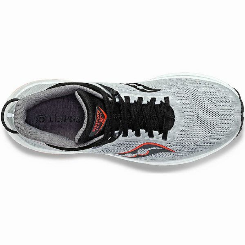 Men's Saucony Triumph 21 Running Shoes Grey / Black | TZLKGPA-46